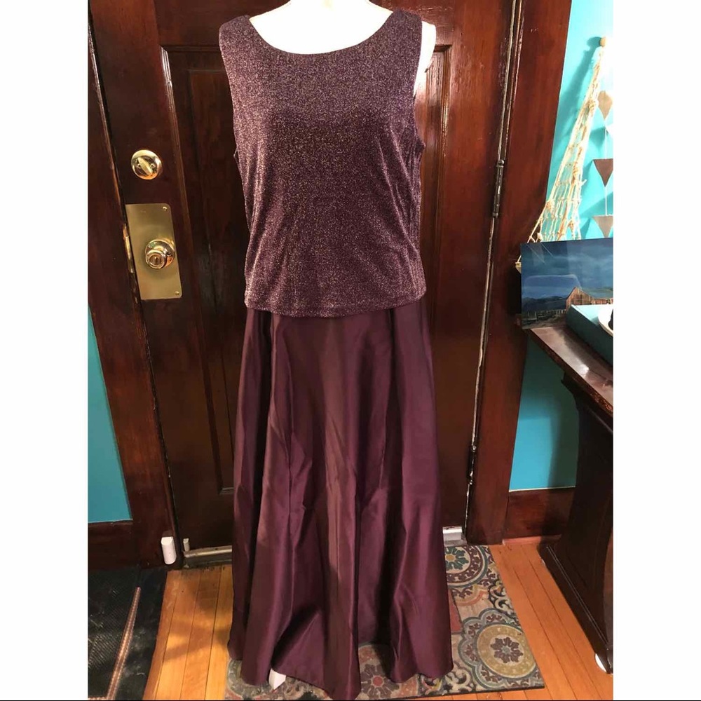 Plum-colored formal dress